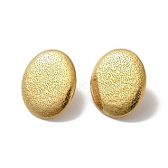 304 Stainless Stud Earring Findings, with Vertical Loops, Golden, Oval, 25x20mm, Hole: 2.5mm, Pin: 0.8mm(X-STAS-M314-02D-G)