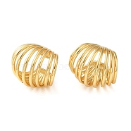 Rack Plating Brass Multi Lines Cuff Earrings, Splite Earrings for Women, Lead Free & Cadmium Free, Long-Lasting Plated, Real 18K Gold Plated, 19.5x24.5mm(EJEW-Z019-28G)