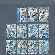 30 Sheets Scrapbook Paper Pad, for DIY Album Scrapbook, Greeting Card, Background Paper, Paper Pearl Bud Shadow Series, Light Blue, 140x100mm(PW-WG73DC0-03)