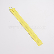 Resin Close End Zippers, Garment Accessories, for Sewing Purse Bags Crafts, Yellow, 280x29x2mm(FIND-WH0052-44D)