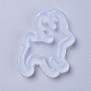 Christmas Silicone Molds, Resin Casting Molds, For UV Resin, Epoxy Resin Jewelry Making, Christmas Reindeer/Stag, White, 60x53x7mm, Inner Diameter: 45x35mm(X-DIY-L026-090)