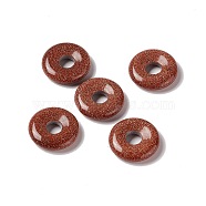 Synthetic Goldstone Pendants, Donut/Pi Disc Charm Charm, 20x5~7mm, Hole: 6mm(G-E135-03D)