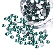 Glass Flat Back Rhinestone Cabochons, Back Plated, Faceted Half Round, Blue Zircon, SS20, 4.6~4.8x2mm, about 1440pcs/bag(RGLA-S002-20SS-20)