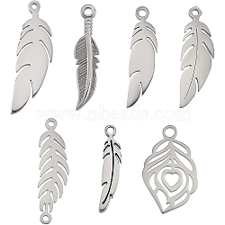 BENECREAT 20Pcs 5 Style 201 Stainless Steel Hollow Pendants, Butterfly, Mixed Color, 15.5x13x1mm, Hole: 1.5mm, 4pcs/color(STAS-BC0002-73)