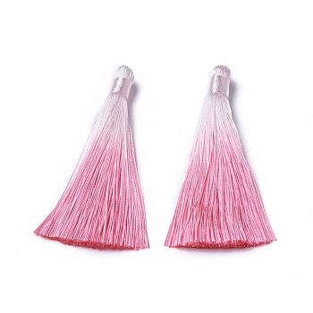 Polyester Tassel Big Pendant Decorations, Flamingo, 80~85x8~20mm