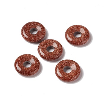 Synthetic Goldstone Pendants, Donut/Pi Disc Charm Charm, 20x5~7mm, Hole: 6mm