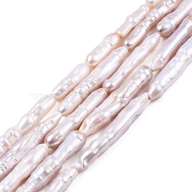 Seashell Color Column Keshi Pearl Beads