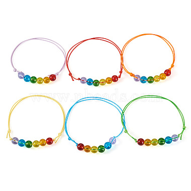 6 St&uuml;ck Glasperlenarmb&auml;nder(BJEW-TAC0038)-2