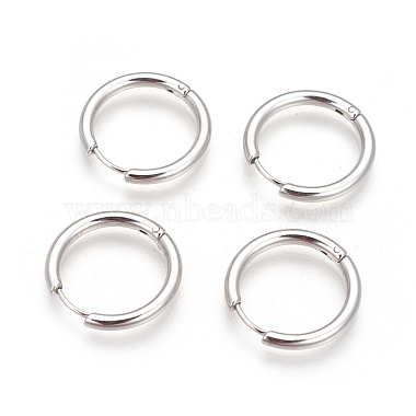 304 Stainless Steel Hoop Earrings(EJEW-P177-P-08)-2