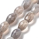 Natural Grey Agate Beads Strands(G-P520-C11-01)-1