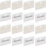 2 Colors Plastic Display Cards, Used For Earrings, Rectangle, Mixed Color, 3.1x5.2x0.7~0.8cm, Hole: 6mm, 2 colors, 100pcs/color, 200pcs/set(CDIS-FG0001-39)