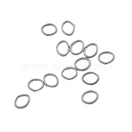 Jewelry Findings, Cadmium Free & Nickel Free & Lead Free, Iron Jump Rings, Open Jump Rings, Oval, Platinum, 7x5x0.9mm, about 9200pcs/1000g(IFIN-ZX029-7x5mm-P-NR)