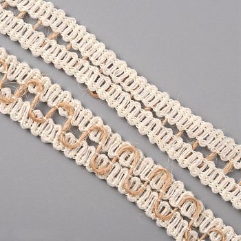 Natural Jute Cord, Flat, Old Lace, 15x1mm, about 10.94 Yards(10m)/Bundle