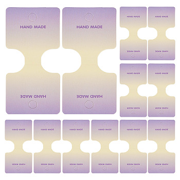 50Pcs Folding Paper Jewelry Display Cards, Used for Bracelets and Hair Ties, Plum, 9.3x4.5cm