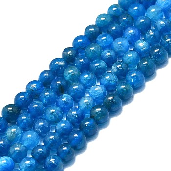 Natural Apatite Beads Strands, Round, 6~7mm, Hole: 0.6mm, about 62~64pcs/strand, 14.96''~15.35''(38~39cm)