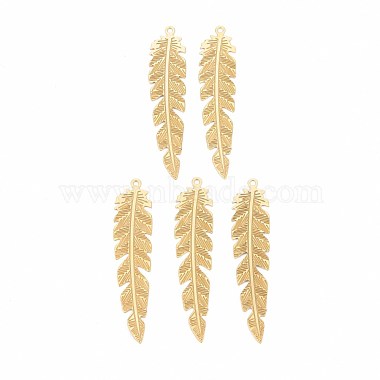 Real 18K Gold Plated Leaf 201 Stainless Steel Pendants