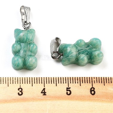 pendentifs amazonite naturelles(G-G854-01P-12)-3