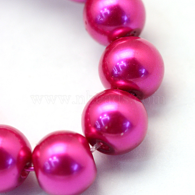 Baking Painted Pearlized Glass Pearl Round Bead Strands(X-HY-Q330-8mm-17)-3