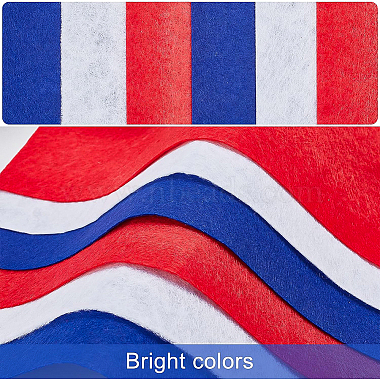 30 Sheets 3 Colors Independence Day Theme Squares Felt Fabric(DIY-BC0004-38)-4