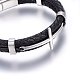 Bracelets de cordon en cuir(BJEW-G603-09P)-2