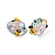 3D Lampwork & Brass Core European Beads(LAMP-Q042-01C)-1