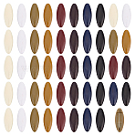 48Pcs Oval Plastic Cover Scarf Safety Pin, Safety Locking Baby Cloth Nappy Pin, Mixed Color, 13x37x9mm, 48Pcs/set(JEWB-WH0023-57P)