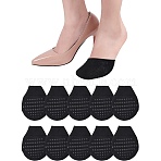 Cotton Toe Topper Half Socks for Women, Invisible Socks, Black, 106x86x5.5mm(AJEW-WH20022-95A)