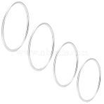 4Pcs 4 Styles 925 Sterling Silver Thin Finger Rings, Stackable Plain Band Ring for Women, with 925 Stamp, for Mother's Day, Real Platinum Plated, 1mm, US Size 5~8(15.7~18.1mm), 1pc/style(RJEW-BBC0001-20)