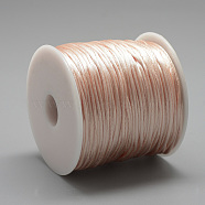 Nylon Thread, Rattail Satin Cord, PeachPuff, about 1mm, about 76.55 yards(70m)/roll(NWIR-Q010A-180)