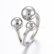 304 Stainless Steel Finger Rings, Round, Stainless Steel Color, Size 8, 18mm(RJEW-H125-12G-18mm)