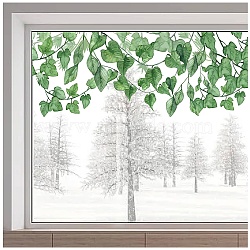 Electrostatic PVC Window Sticker, for Window Home Decoration, Leaf, 390x1180mm(DIY-WH0457-003)