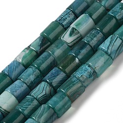 Natural Quartz Beads Strands, Dyed, Column, Teal, 7x6mm, Hole: 1.2mm, about 63pcs/strand, 15.35''(39cm)(G-Q169-A01-01B)