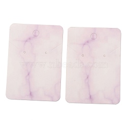 Paper Earring Display Cards, Rectangle with Marble Pattern, Medium Purple, 7.2x5.1x0.04cm, 100pcs/bag(CDIS-I002-B05)