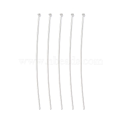 Brass Ball Head Pins, Silver Color Plated, Size: about 0.7mm thick(21 Gauge), 60mm long, Head: 1.8mm(X-RP0.7x60mm-S)