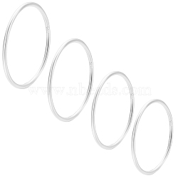 4Pcs 4 Styles 925 Sterling Silver Thin Finger Rings, Stackable Plain Band Ring for Women, with 925 Stamp, for Mother's Day, Real Platinum Plated, 1mm, US Size 5~8(15.7~18.1mm), 1pc/style(RJEW-BBC0001-20)