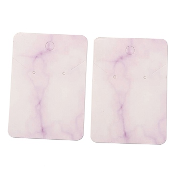 Paper Earring Display Cards, Rectangle with Marble Pattern, Medium Purple, 7.2x5.1x0.04cm, 100pcs/bag