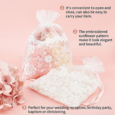 Lace Organza Drawstring Gift Bags(OP-WH0009-05)-6