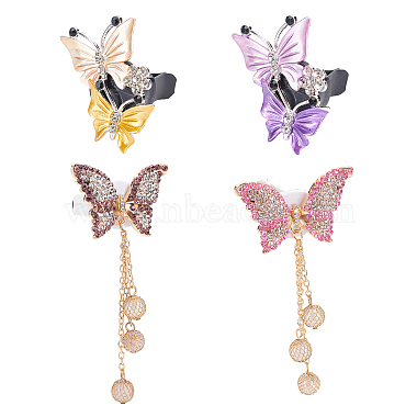 Mixed Color Butterfly Alloy Decoration Accessories