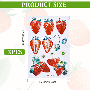 Pegatinas decorativas de frutas autoadhesivas de pvc(DIY-WH0304-806)-2