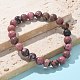 Abalorios rhodonite naturales brazalete tramo de(X-BJEW-F380-01-B16)-1