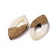 Opaque Resin & Walnut Wood Pendants(RESI-N025-047B-02)-2