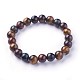 Natural Tiger Eye Beads Stretch Bracelets(BJEW-F380-01-B18)-1