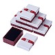 Kraft Cotton Filled Rectangle Cardboard Jewelry Set Boxes with Bowknot(X-CBOX-N006-03)-2