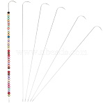 6Pcs Iron Bent Head Beading Needles for Bead Spinner, Curved Needles for Beading Jewelry, Platinum, 17.3x1.7x0.06cm(TOOL-BBC0001-12)