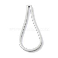 Non-Tarnish 304 Stainless Steel Linking Rings, Teardrop, Stainless Steel Color, 21x9.5x1mm(STAS-C097-06P)