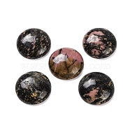 Natural Rhodonite Cabochons, Flat Round, 27~28x6~8mm(G-B085-02A-11)