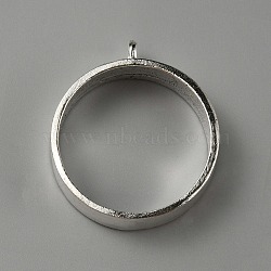Tibetan Style Alloy Open Back Bezel Pendants, for DIY UV Resin, Epoxy Resin, Pressed Flower Jewelry, Ring, Antique Silver, 33~33.5x29x7.5mm, Hole: 2.5~3mm, Inner Diameter: 26mm(FIND-WH0152-220AS)
