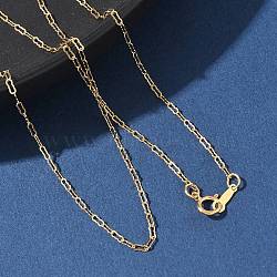 Brass Long Oval Link Chain Necklaces for Women Men, Real 14K Gold Filled, 15.98 inch(40.6cm)(NJEW-Z068-05G)