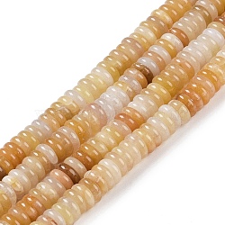 Natural Topaz Jade Beads Strands, Rondelle, 6~6.5x2~2.5mm, Hole: 1mm, about 181~191pcs/strand, 15.16~15.35''(38.5~39.1cm)(G-Q159-B05-01)