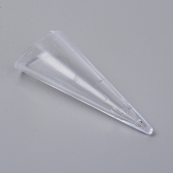 Plastic Ring Display Frame, Cone with Inclined Bottom, Clear, 2.45x6.1cm